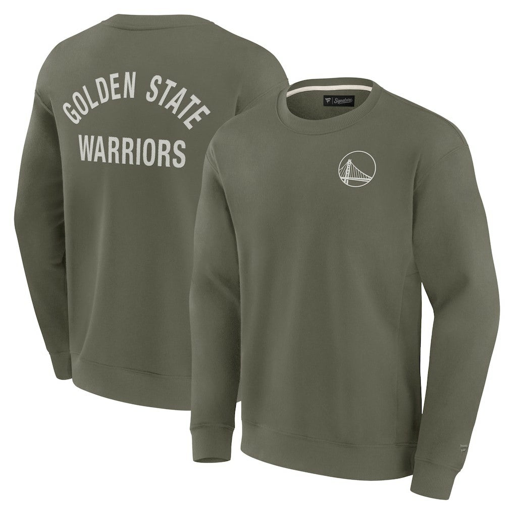 Golden State Warriors Unisex Elements Super Soft Fleece Pullover Sweatshirt sale - Olive shop