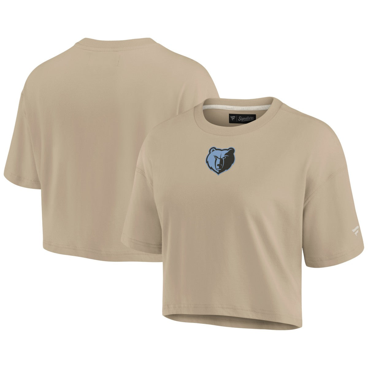 Memphis Grizzlies Women's Elements Super Soft Boxy Cropped T-Shirt - Khaki for sale