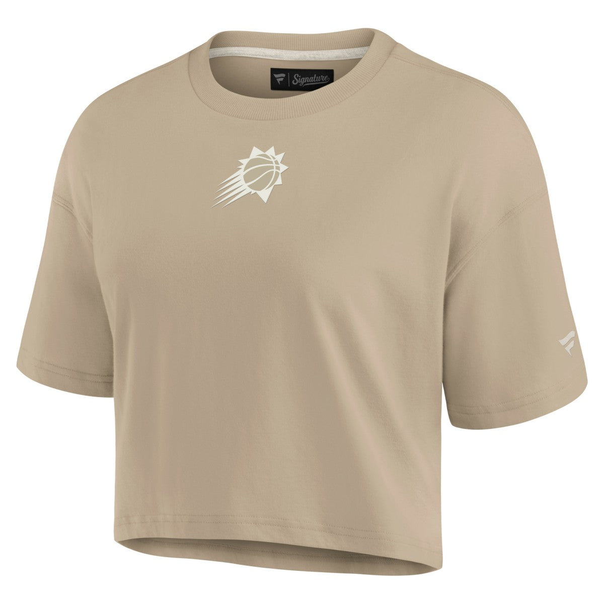 Phoenix Suns Women's Elements Super Soft Boxy Cropped T-Shirt - Khaki for sale