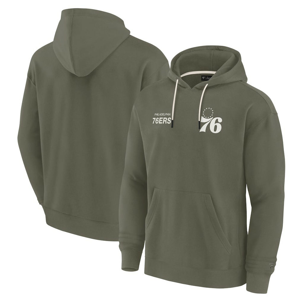 Philadelphia 76ers Unisex Elements Super Soft Fleece Pullover Hoodie - Olive discount