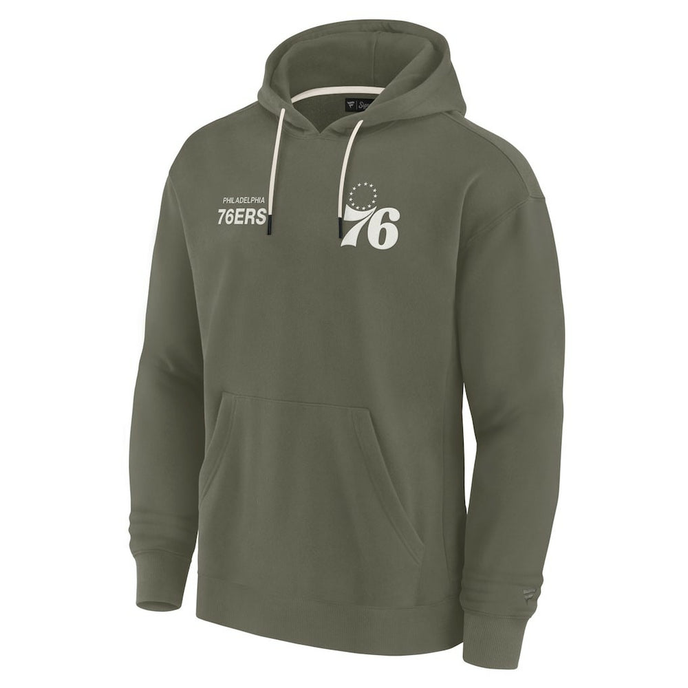 Philadelphia 76ers Unisex Elements Super Soft Fleece Pullover Hoodie - Olive discount