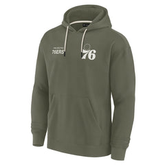Philadelphia 76ers Unisex Elements Super Soft Fleece Pullover Hoodie - Olive discount