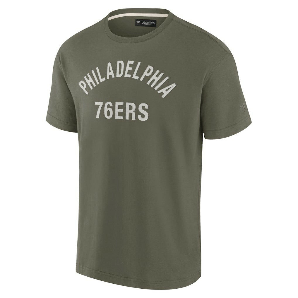 Philadelphia 76ers Unisex Elements Super Soft Short Sleeve T-Shirt - Olive cheap