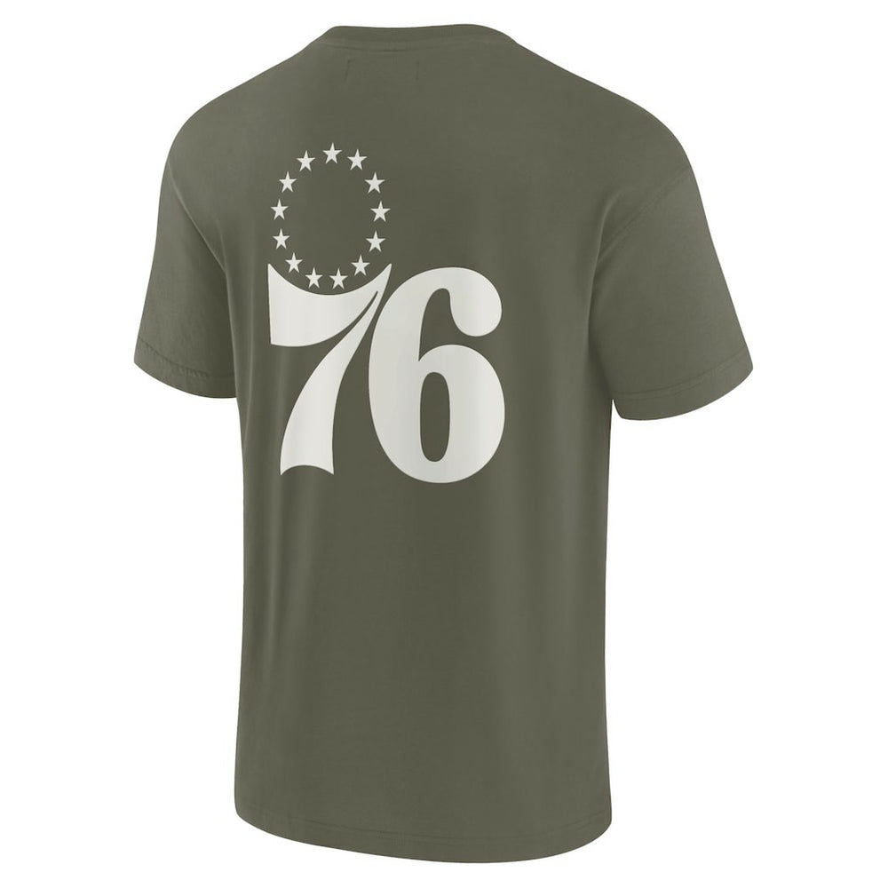 Philadelphia 76ers Unisex Elements Super Soft Short Sleeve T-Shirt - Olive cheap