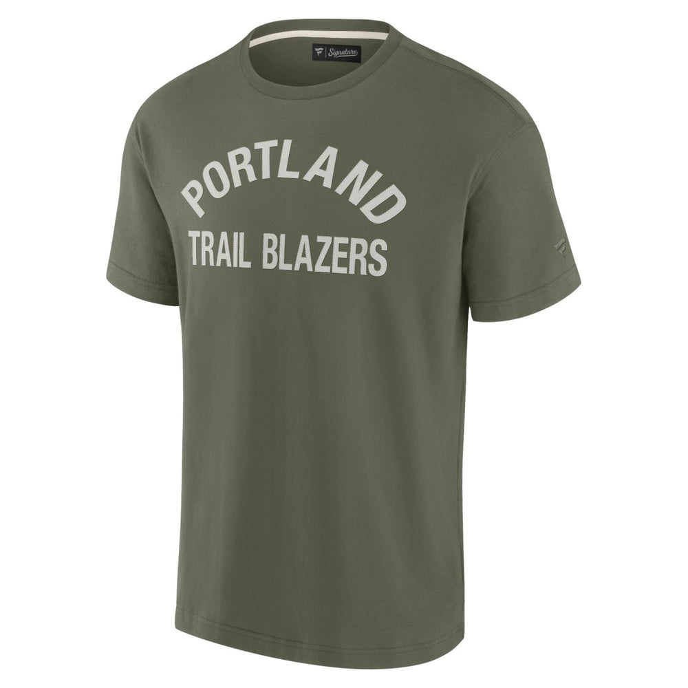 Portland Trail Blazers Unisex Elements Super Soft Short Sleeve T-Shirt - Olive discount