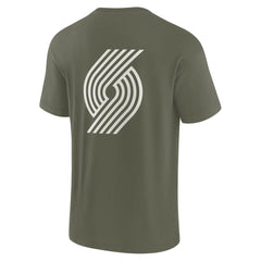 Portland Trail Blazers Unisex Elements Super Soft Short Sleeve T-Shirt - Olive discount