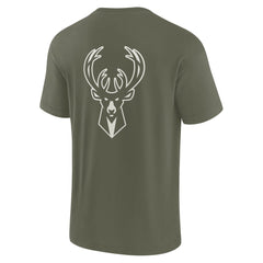 Milwaukee Bucks Unisex Elements Super Soft Short Sleeve T-Shirt - Olive outlet
