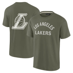 Los Angeles Lakers Unisex Elements Super Soft Short Sleeve T-Shirt - Olive discount