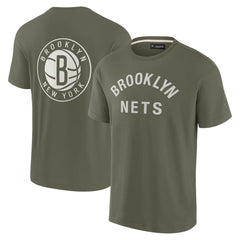 Brooklyn Nets Unisex Elements Super Soft Short Sleeve T-Shirt - Olive sale