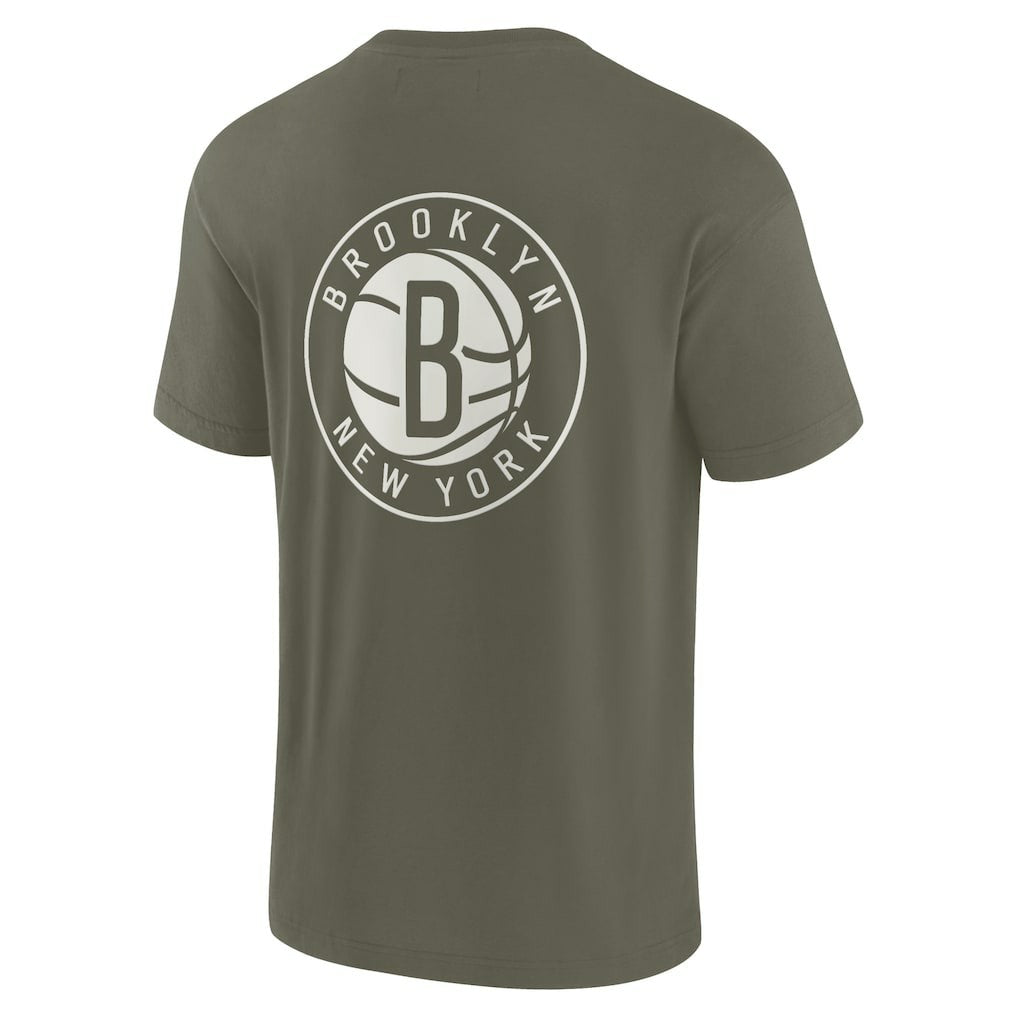 Brooklyn Nets Unisex Elements Super Soft Short Sleeve T-Shirt - Olive sale