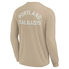 Portland Trail Blazers Unisex Elements Super Soft Long Sleeve T-Shirt - Khaki online