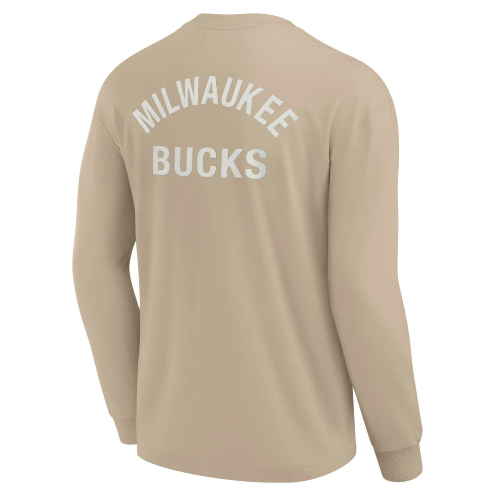 Milwaukee Bucks Unisex Elements Super Soft Long Sleeve T-Shirt - Khaki online