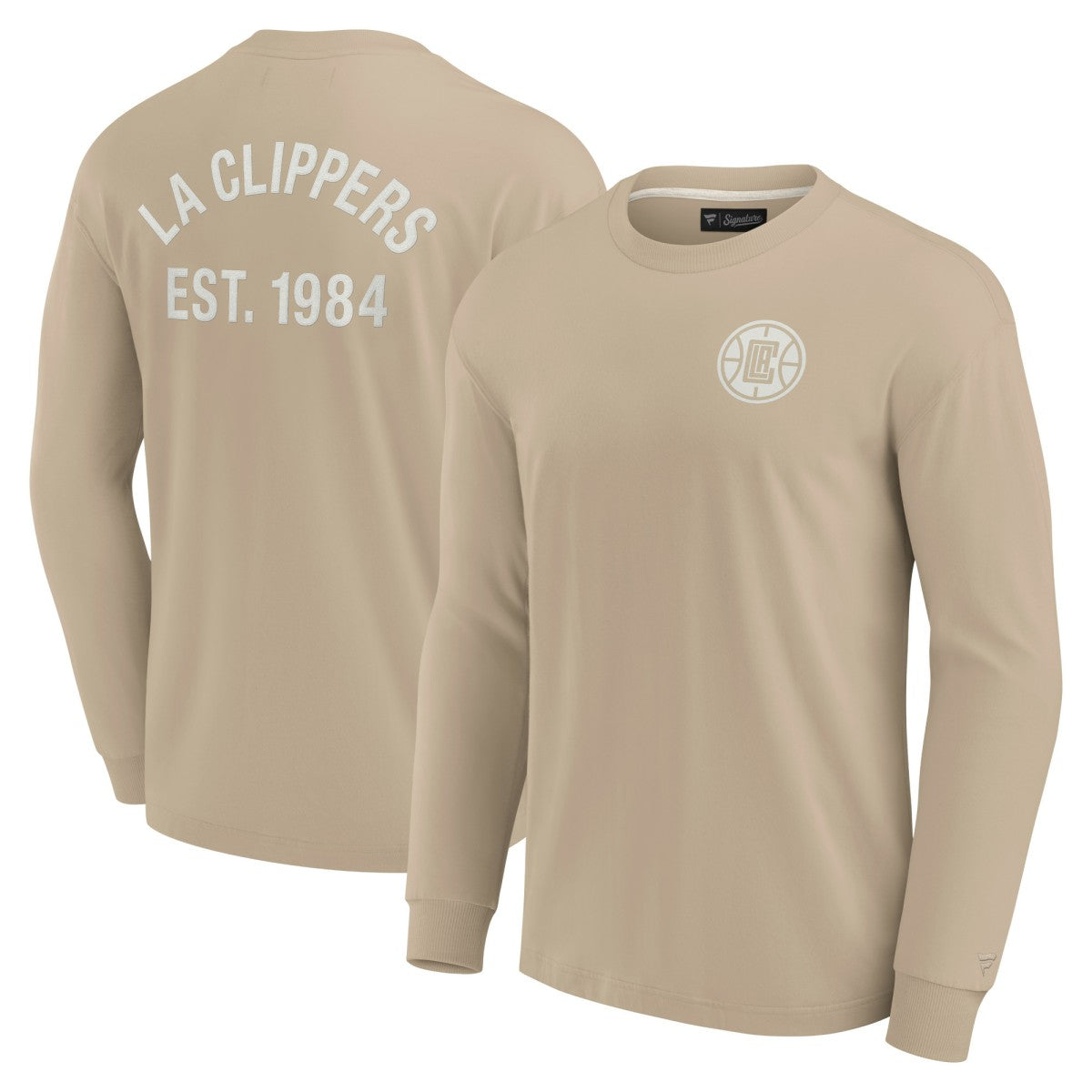 LA Clippers Unisex Elements Super Soft Long Sleeve T-Shirt - Khaki for sale
