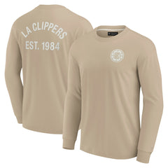 LA Clippers Unisex Elements Super Soft Long Sleeve T-Shirt - Khaki for sale