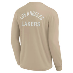 Los Angeles Lakers Unisex Elements Super Soft Long Sleeve T-Shirt - Khaki shop