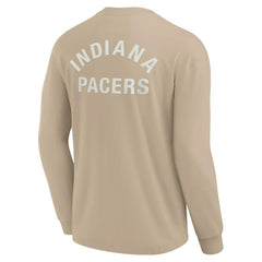 Indiana Pacers Unisex Elements Super Soft Long Sleeve T-Shirt - Khaki sale