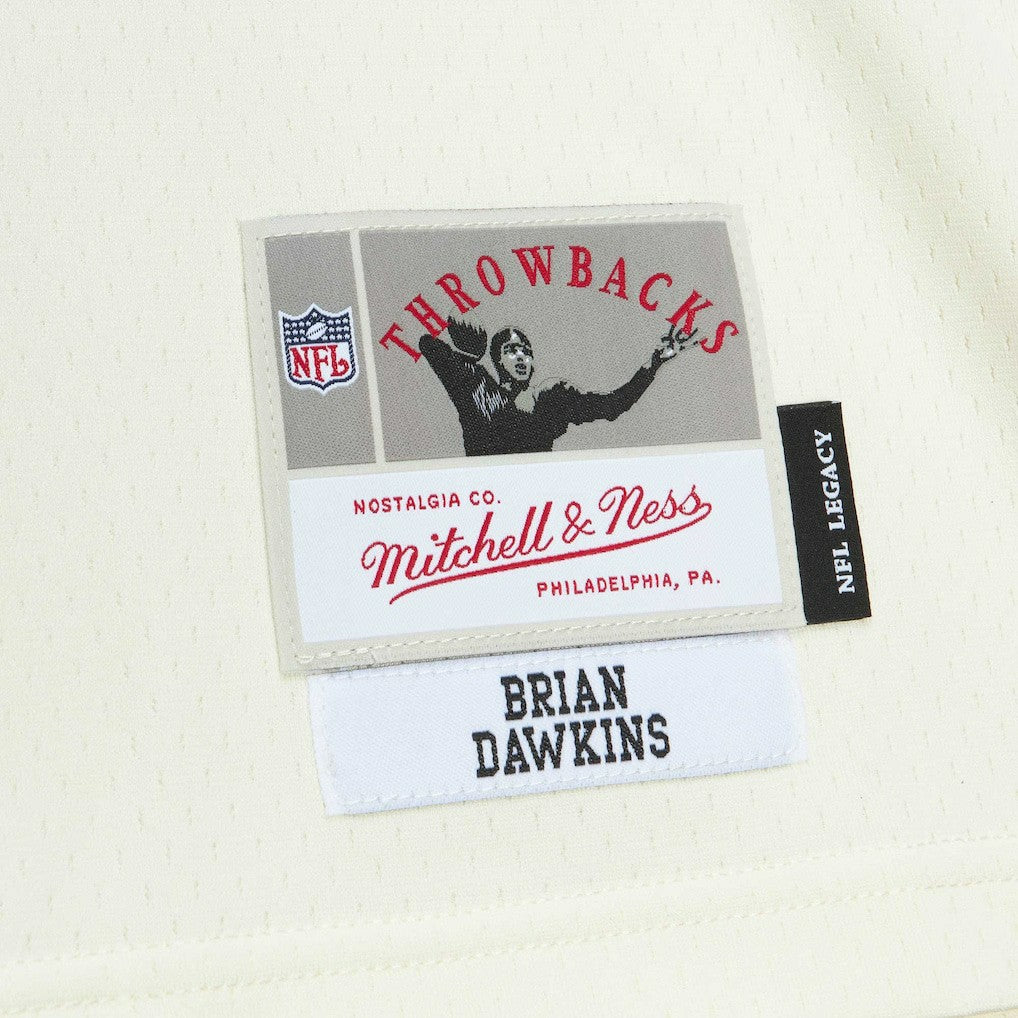 Brian Dawkins Philadelphia Eagles Chainstitch Legacy Jersey - Cream outlet