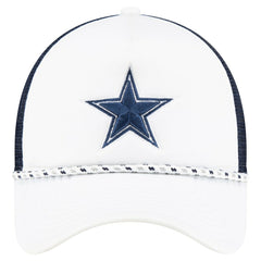 Dallas Cowboys New Era Court Sport Foam Front A-Frame 9FORTY Adjustable Trucker Hat - White/Navy outlet