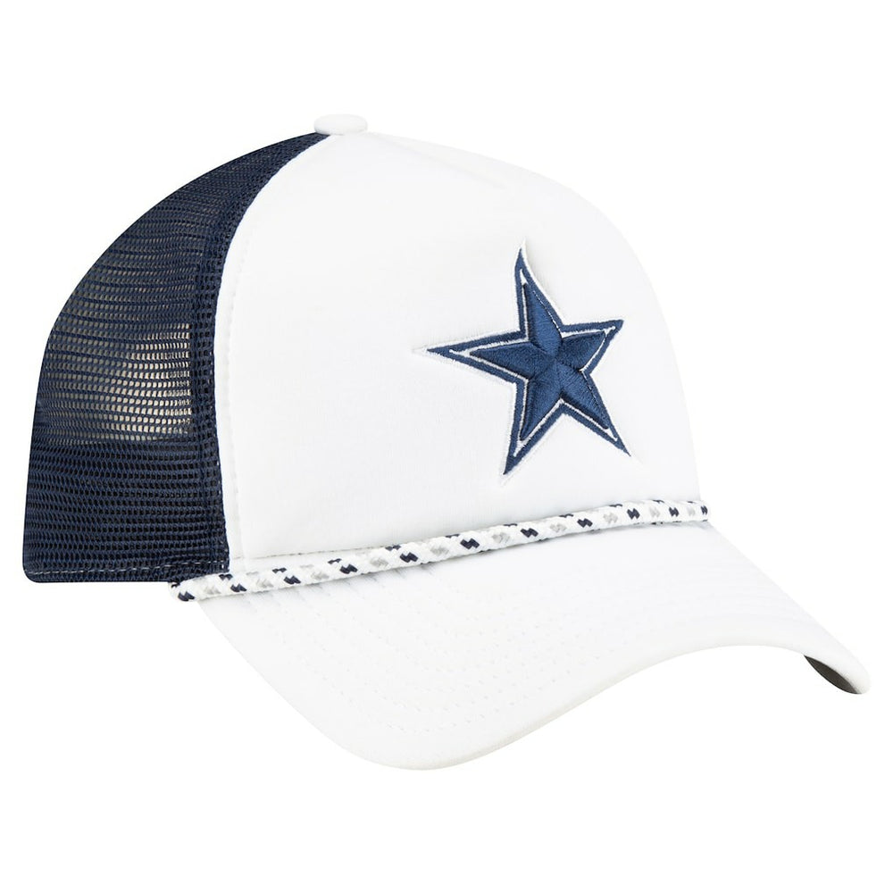 Dallas Cowboys New Era Court Sport Foam Front A-Frame 9FORTY Adjustable Trucker Hat - White/Navy outlet