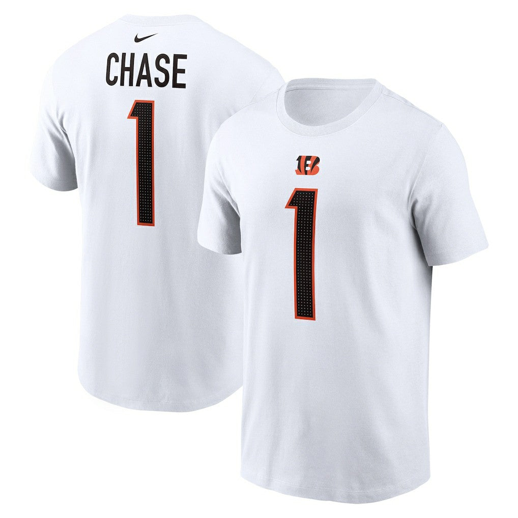 Ja'Marr Chase Cincinnati Bengals Player Name & Number T-Shirt - White discount