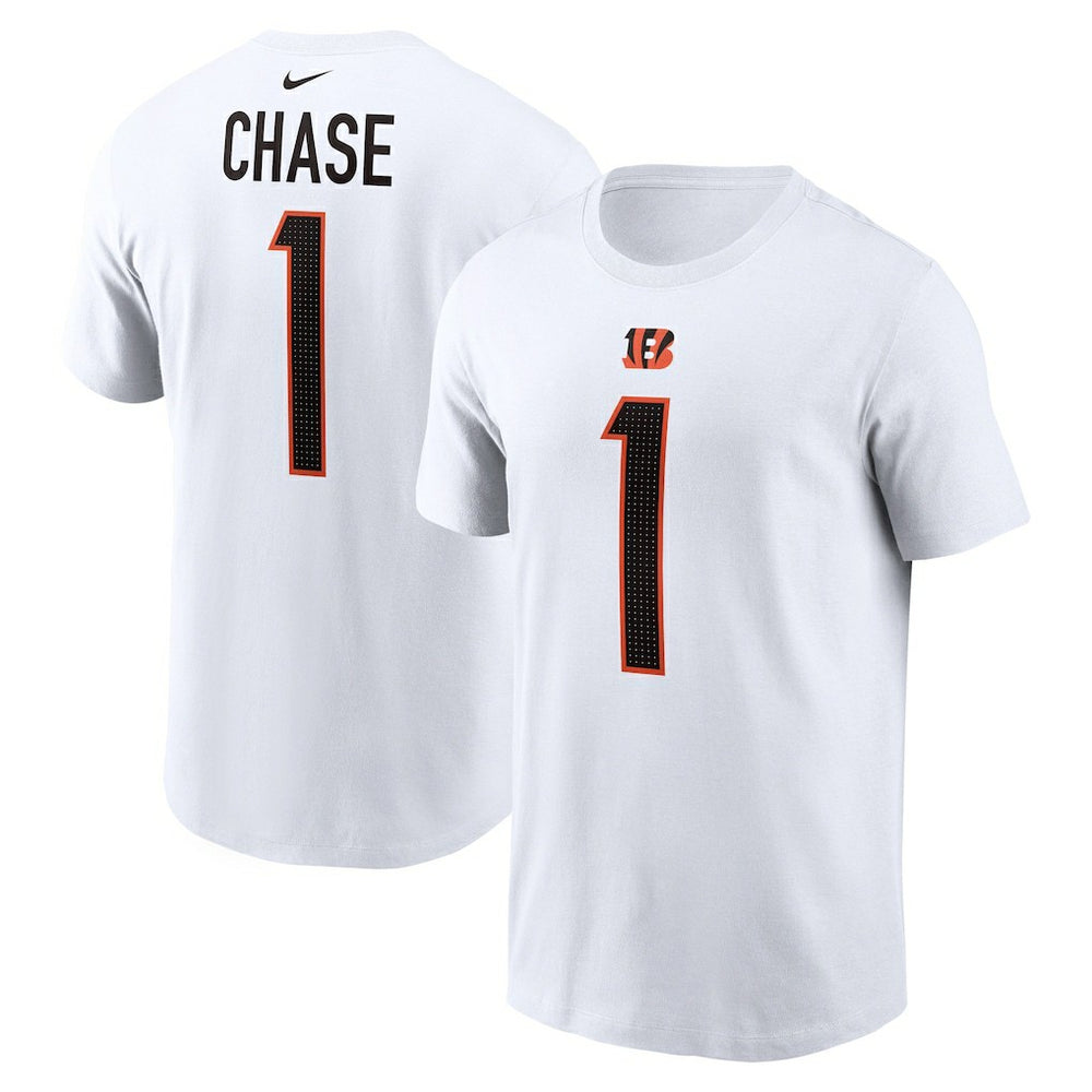 Ja'Marr Chase Cincinnati Bengals Player Name & Number T-Shirt - White discount