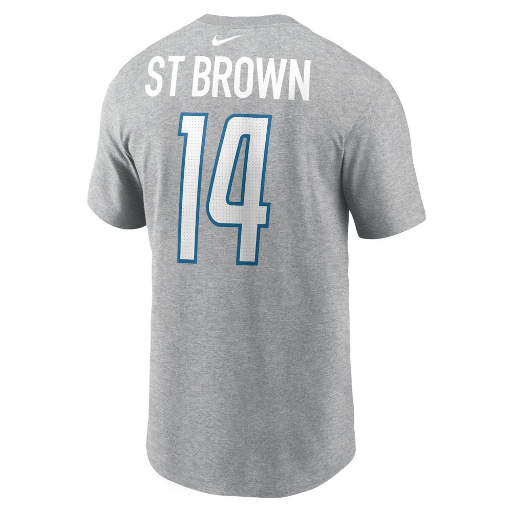 Amon-Ra St. Brown Detroit Lions Player Name & Number T-Shirt - Gray online