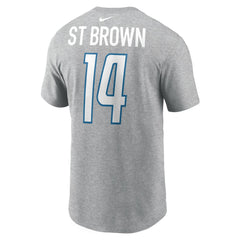 Amon-Ra St. Brown Detroit Lions Player Name & Number T-Shirt - Gray online