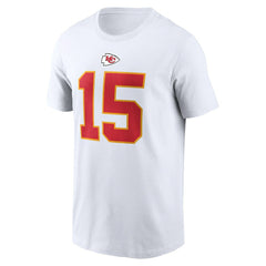 Patrick Mahomes Kansas City Chiefs Player Name & Number T-Shirt - White cheap