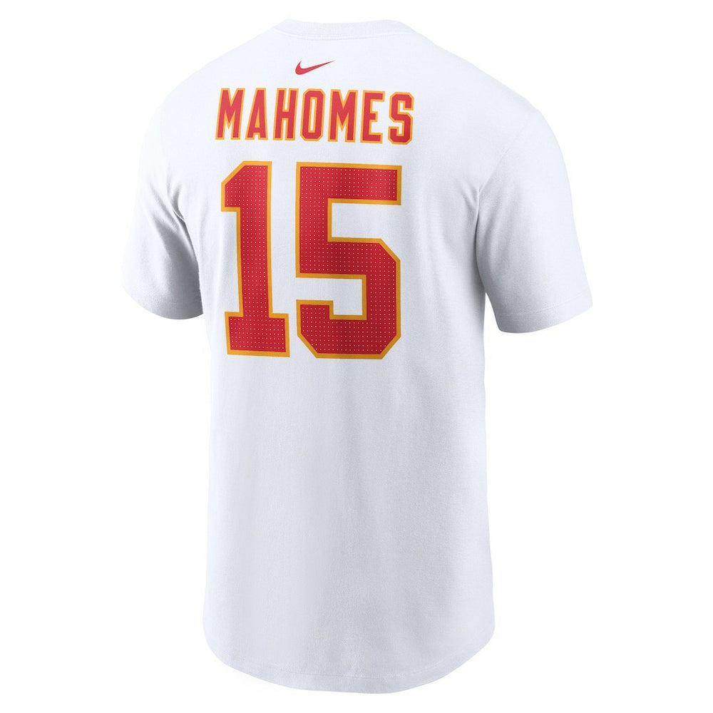 Patrick Mahomes Kansas City Chiefs Player Name & Number T-Shirt - White cheap