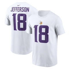 Justin Jefferson Minnesota Vikings Player Name & Number T-Shirt - White discount
