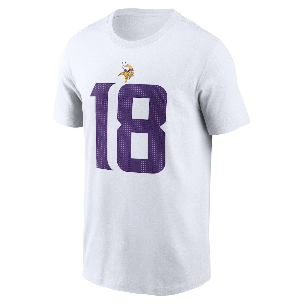 Justin Jefferson Minnesota Vikings Player Name & Number T-Shirt - White discount