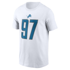 Aidan Hutchinson Detroit Lions Player Name & Number T-Shirt - White online