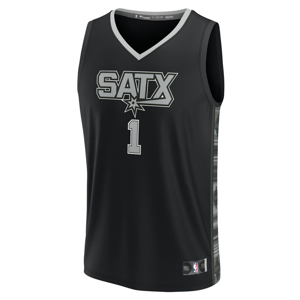 Victor Wembanyama San Antonio Spurs Fast Break Player Jersey - Statement Edition - Black cheap