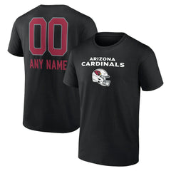 Arizona Cardinals Personalized Name & Number Team Wordmark T-Shirt - Black on sale