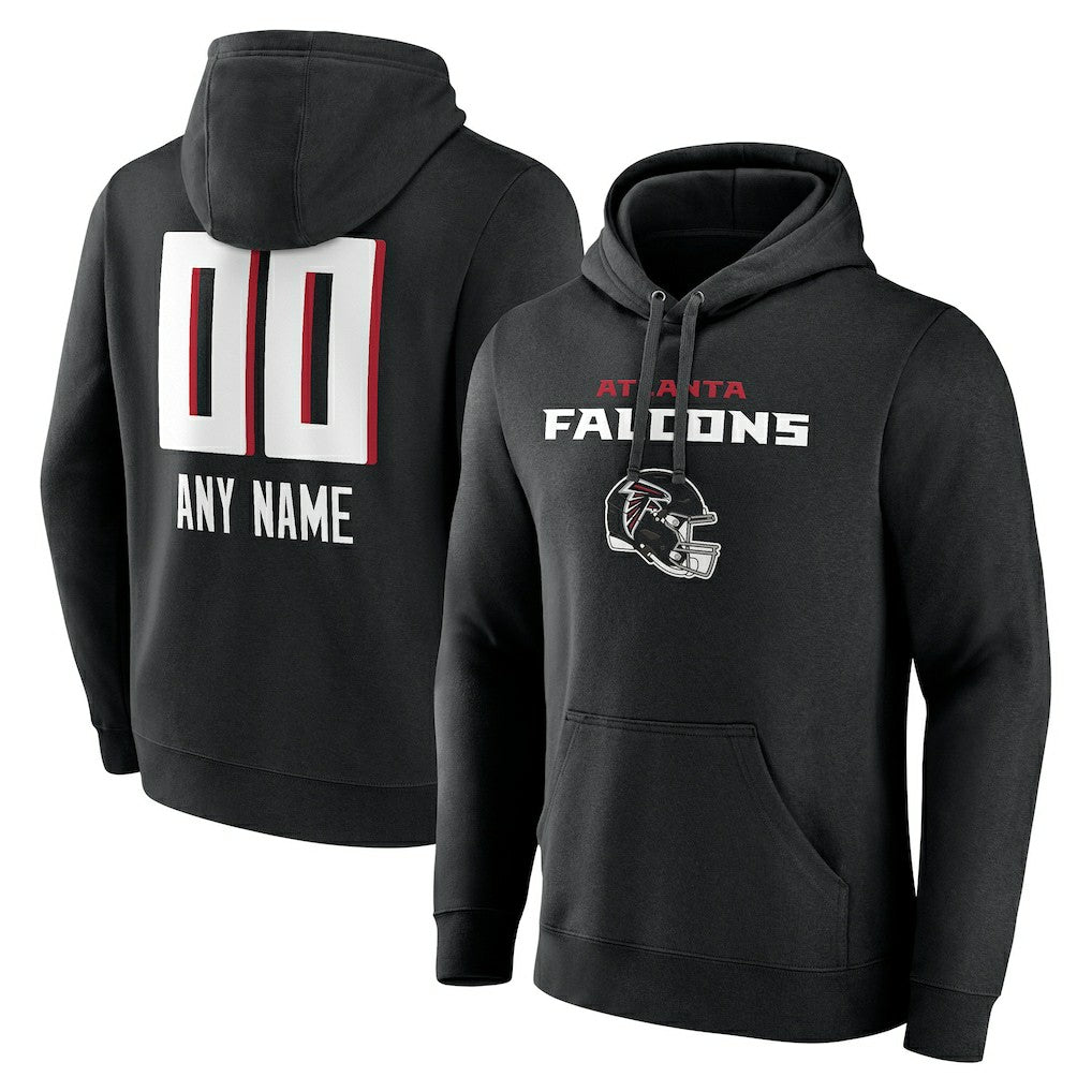 Atlanta Falcons Personalized Name & Number Team Wordmark Pullover Hoodie - Black online