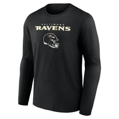Baltimore Ravens Personalized Name & Number Team Wordmark Long Sleeve T-Shirt - Black online