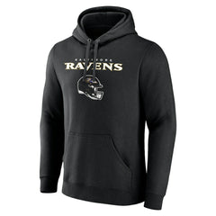 Baltimore Ravens Personalized Name & Number Team Wordmark Pullover Hoodie - Black cheap