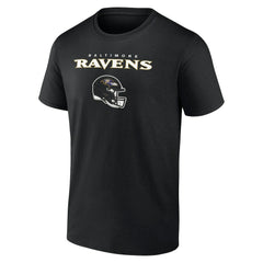Baltimore Ravens Personalized Name & Number Team Wordmark T-Shirt - Black discount