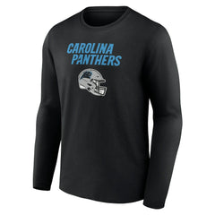 Carolina Panthers Personalized Name & Number Team Wordmark Long Sleeve T-Shirt - Black online