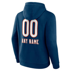 Chicago Bears Personalized Name & Number Team Wordmark Pullover Hoodie - Navy on sale