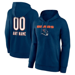Chicago Bears Women's Personalized Name & Number Team Wordmark Pullover Hoodie - Navy sale