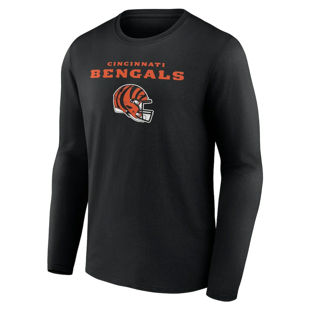 Cincinnati Bengals Personalized Name & Number Team Wordmark Long Sleeve T-Shirt - Black outlet