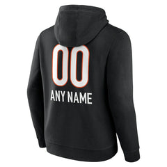 Cincinnati Bengals Personalized Name & Number Team Wordmark Pullover Hoodie - Black outlet