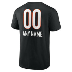 Cincinnati Bengals Personalized Name & Number Team Wordmark T-Shirt - Black cheap