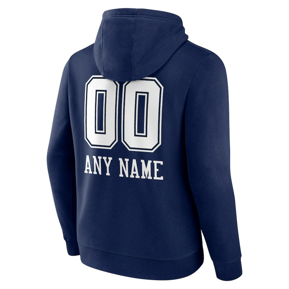 Dallas Cowboys Personalized Name & Number Team Wordmark Pullover Hoodie - Navy online