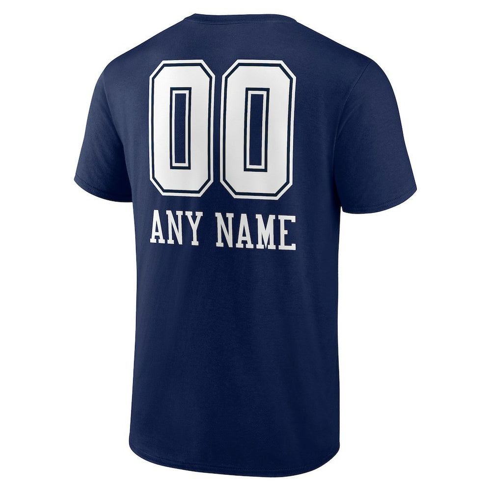 Dallas Cowboys Personalized Name & Number Team Wordmark T-Shirt - Navy cheap