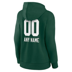 Green Bay Packers Women's Personalized Name & Number Team Wordmark Pullover Hoodie - Green on sale
