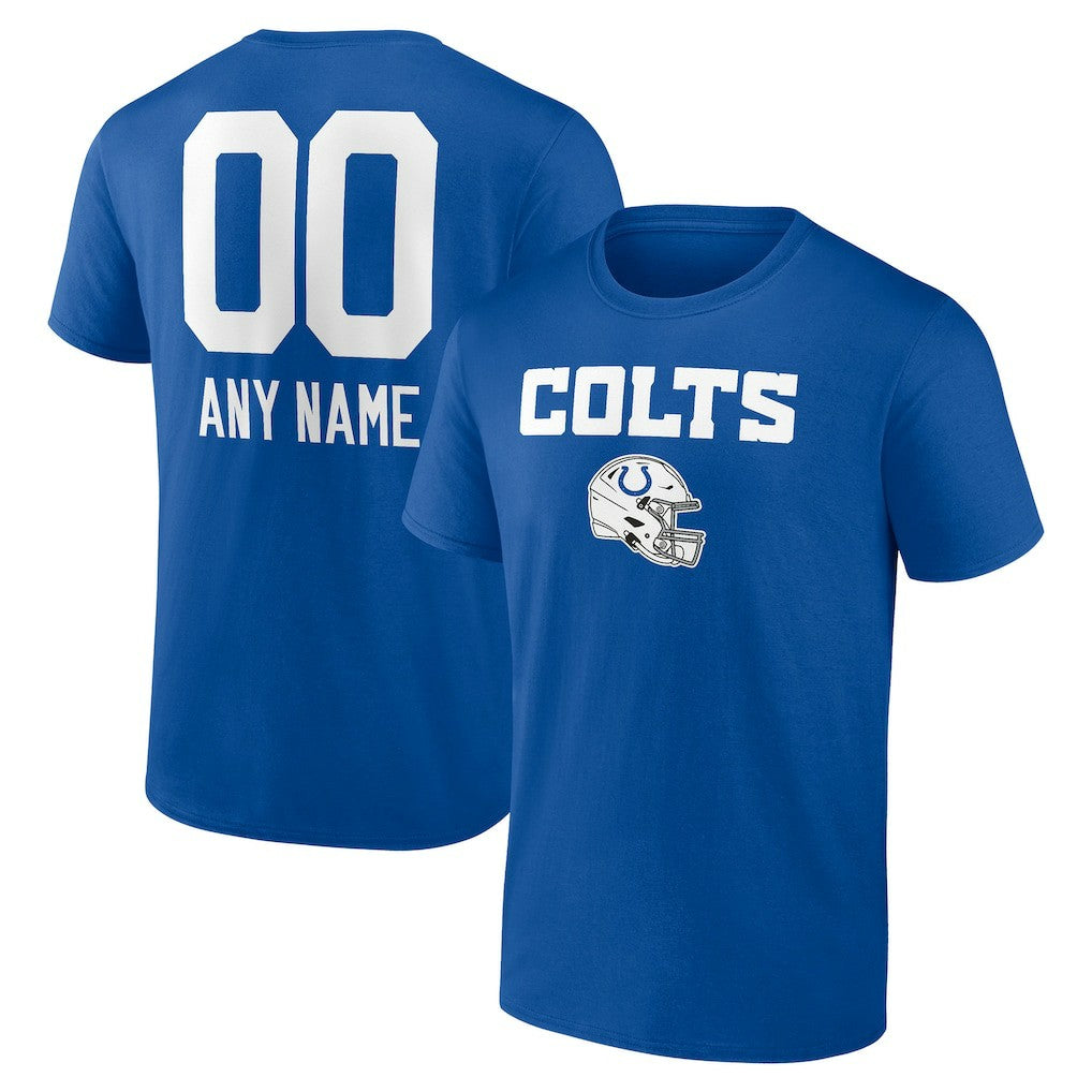 Indianapolis Colts Personalized Name & Number Team Wordmark T-Shirt - Royal on sale