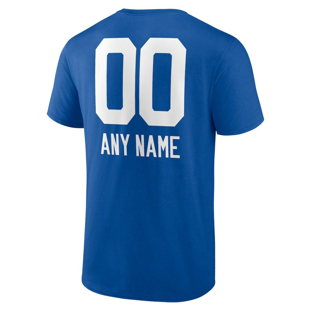 Indianapolis Colts Personalized Name & Number Team Wordmark T-Shirt - Royal on sale