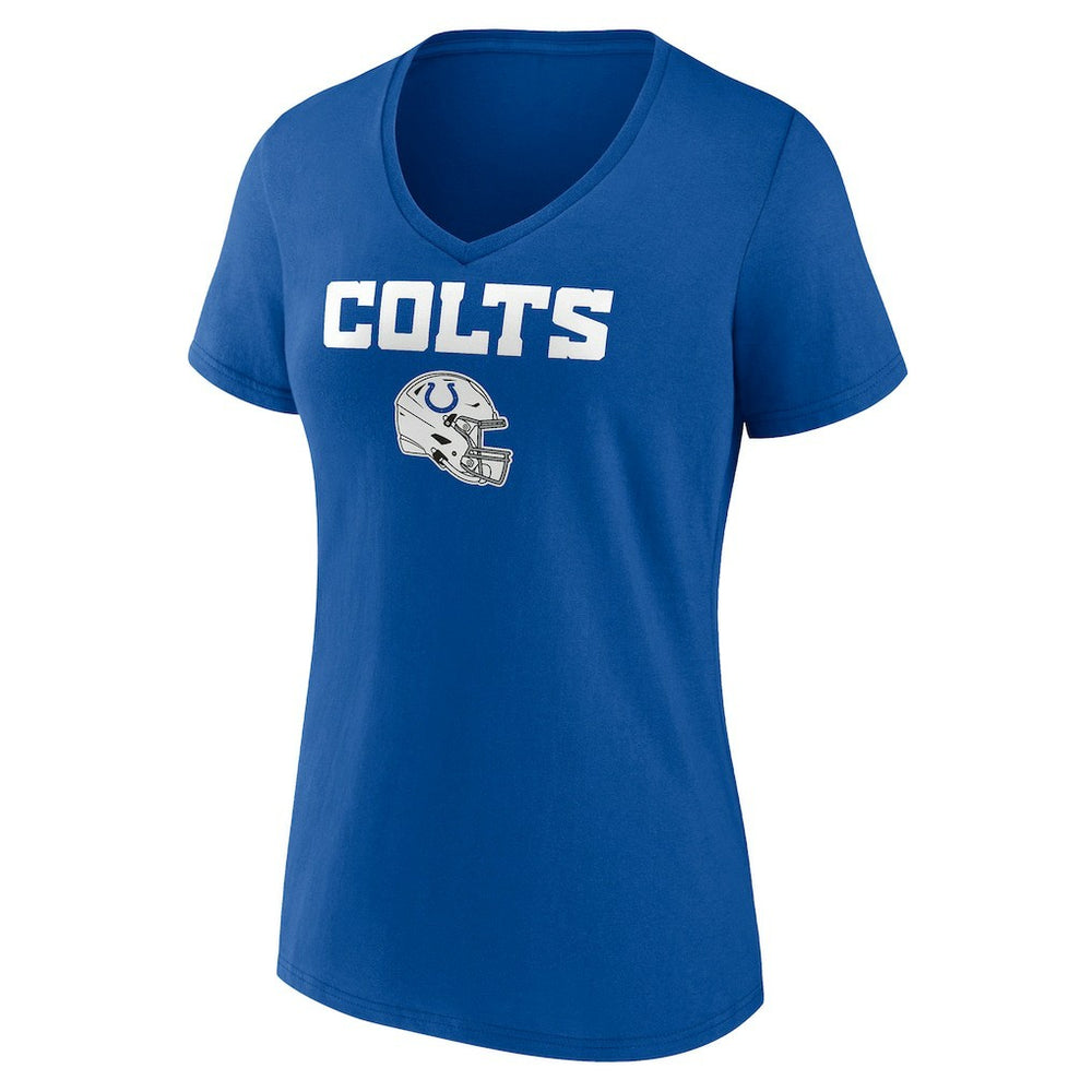 Indianapolis Colts Women's Personalized Name & Number Team Wordmark V-Neck T-Shirt - Royal on sale